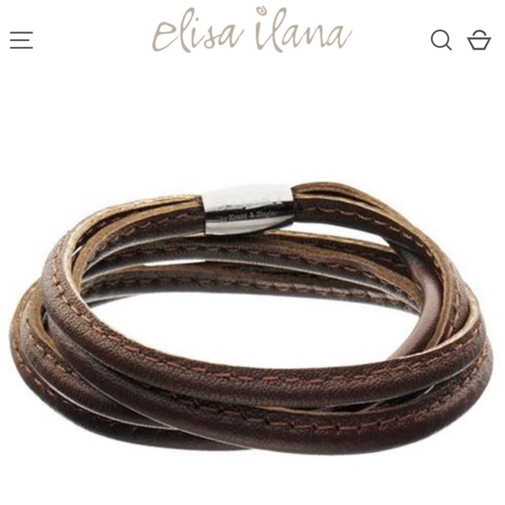 STORY BY KRANZ & ZIEGLER Double WRAP Gray LAMBSKIN BRACELET 21.3”